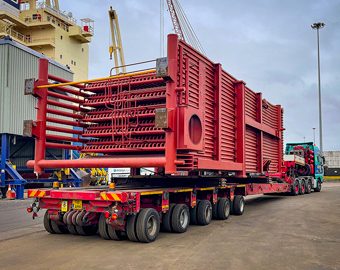 80 tonne boiler sections road freight move